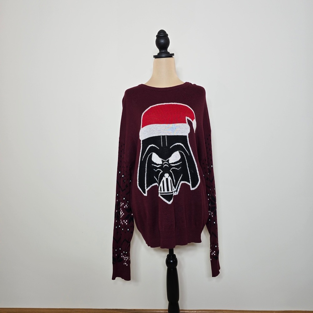 Disney100 Star Wars Darth Vader Santa Christmas Sweater Men's Small
